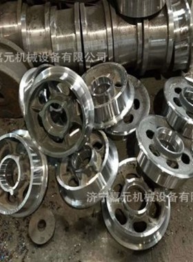 矿用平板车行走轨道轮 钢轨轮 防尘加厚矿车轮对 铸钢矿车轮