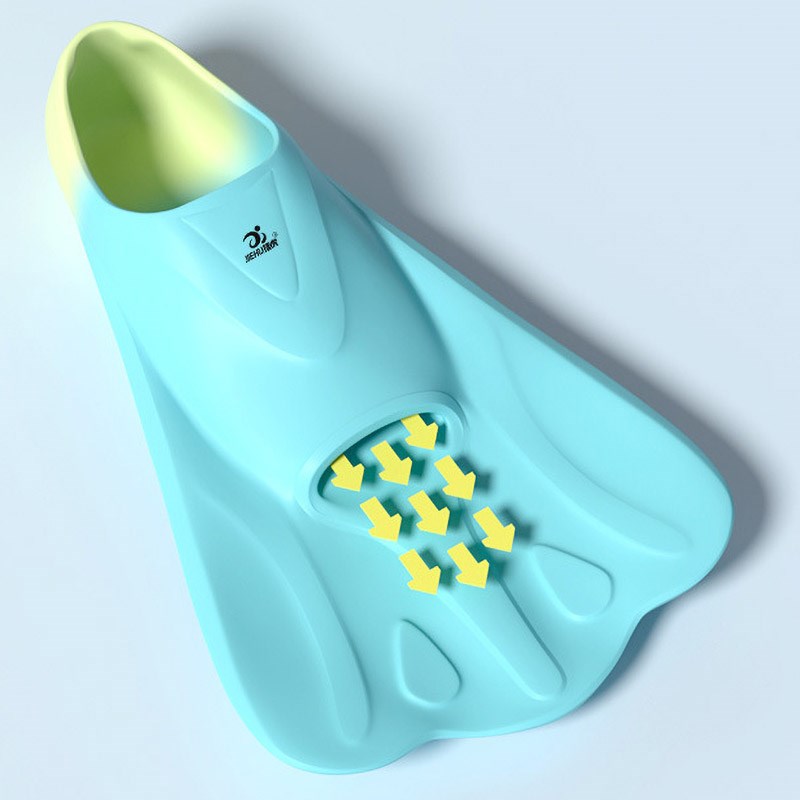 硅胶游泳鞋脚蹼男女自由泳蛙泳短脚蹼成人儿童潜水训练脚板