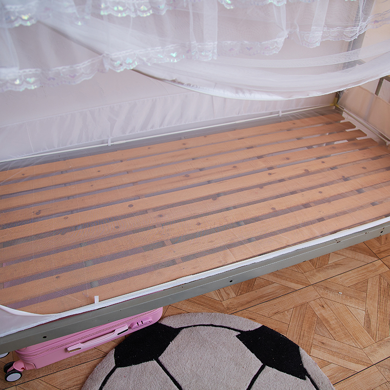 学生宿舍上下铺铁床90cm蚊帐带支架1米学校0.9m全封闭单人文帐0.8