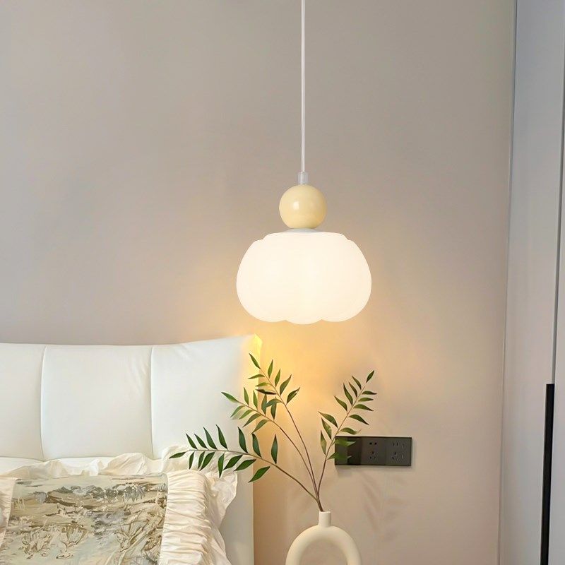 奶油风棉花床头吊灯简约温馨卧室沙发背景墙吊灯网红奶油风小吊灯,家装灯饰光源,卧室/书房吊灯,淘宝优惠券,粉丝福利购,淘宝优惠卷