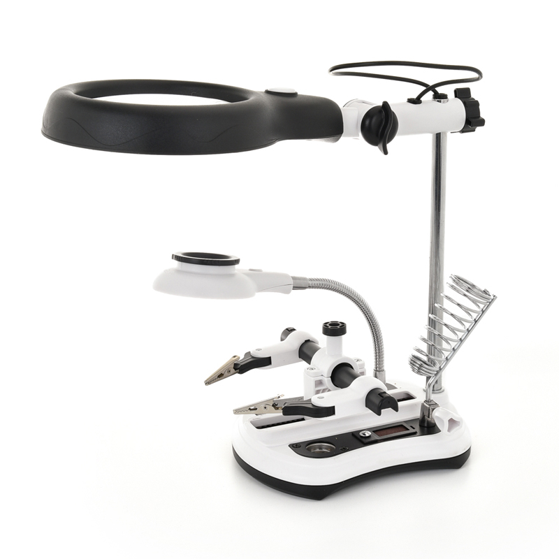 插电高倍台灯式带灯放大镜 倍倍5倍倍鉴定钟表雕刻