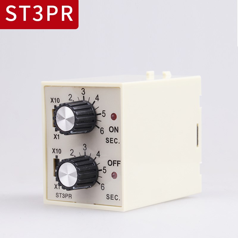 双调无限循环延时时间继电器ST3PR双控两循环220V 24V 12V 30S60S