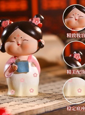 古风唐仕女偶古装国风娃娃办公摆设装饰工艺趣味小礼品