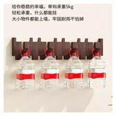 挂衣架免打实木墙上壁挂钩卧室玄关入户进门后置物钢琴键衣帽架