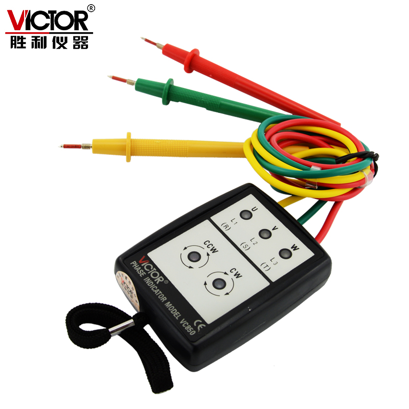 胜利三相交流电相位计相序表VC850A相序测试仪相位表检测仪VC850D