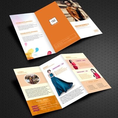 印刷7克铜纸彩色宣传单吊旗说明书广告单面公司画册定制