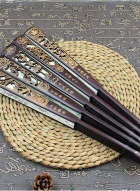 折扇男款男士竹子绢布扇子携带扇风文玩古风中夏