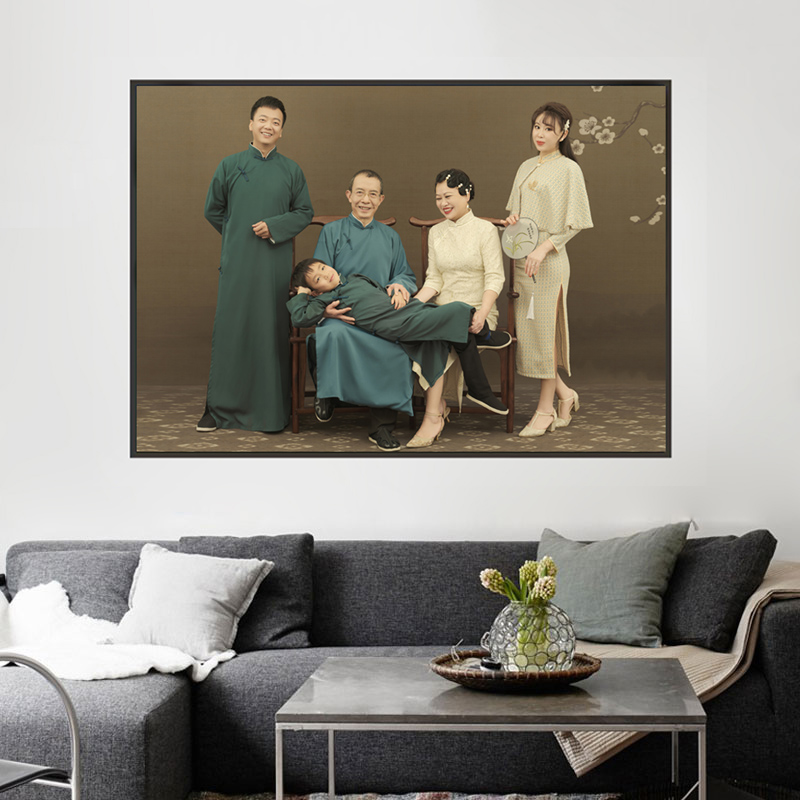 全家福相框挂墙来图定制打印加洗照片冲印制作放大挂墙婚纱照客厅
