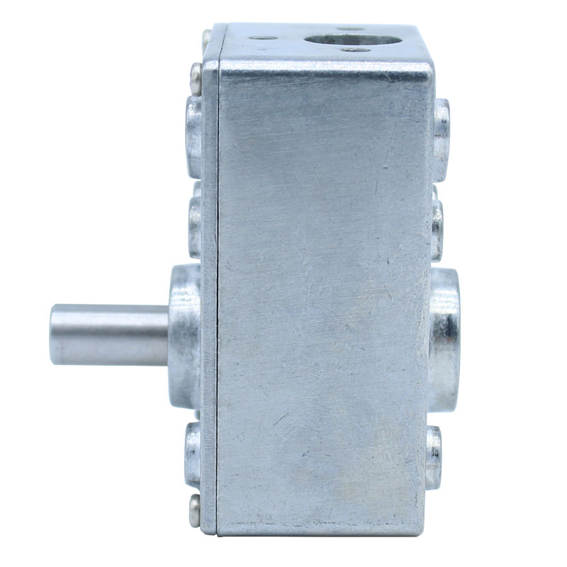 5涡轮蜗杆减速箱全金属齿轮直角大扭力直流低速微型电机马达