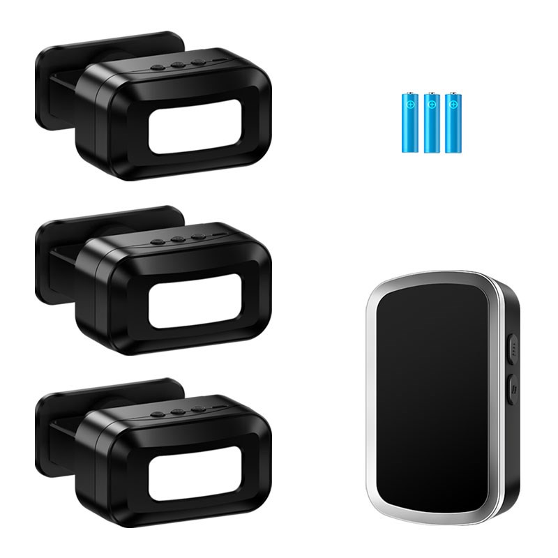 三拖一门口欢迎光临感应器店铺进门提示语音提醒迎宾超市分体门铃