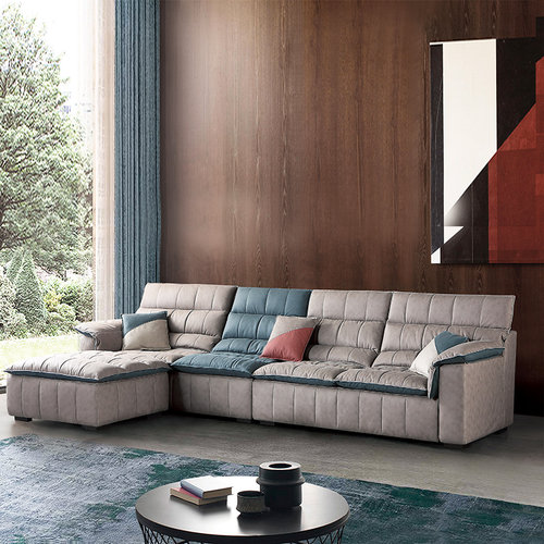 L字现代简约客厅组合套装科技布沙发大户型布艺科技布的.沙发大3