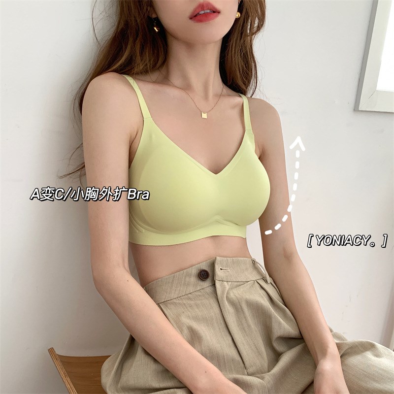 A变C两胸垫超厚外扩内衣小胸无痕显胸收副乳P聚拢漫画胸女士文胸