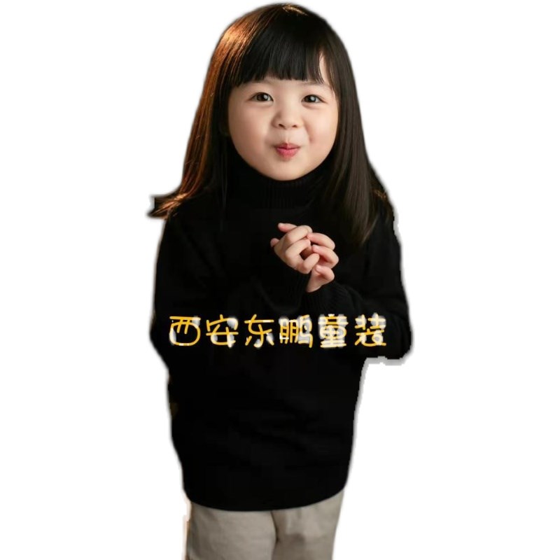 儿童摄影服装影楼拍照时尚亲子装黑色毛衣新年拍摄全家福拍照道具