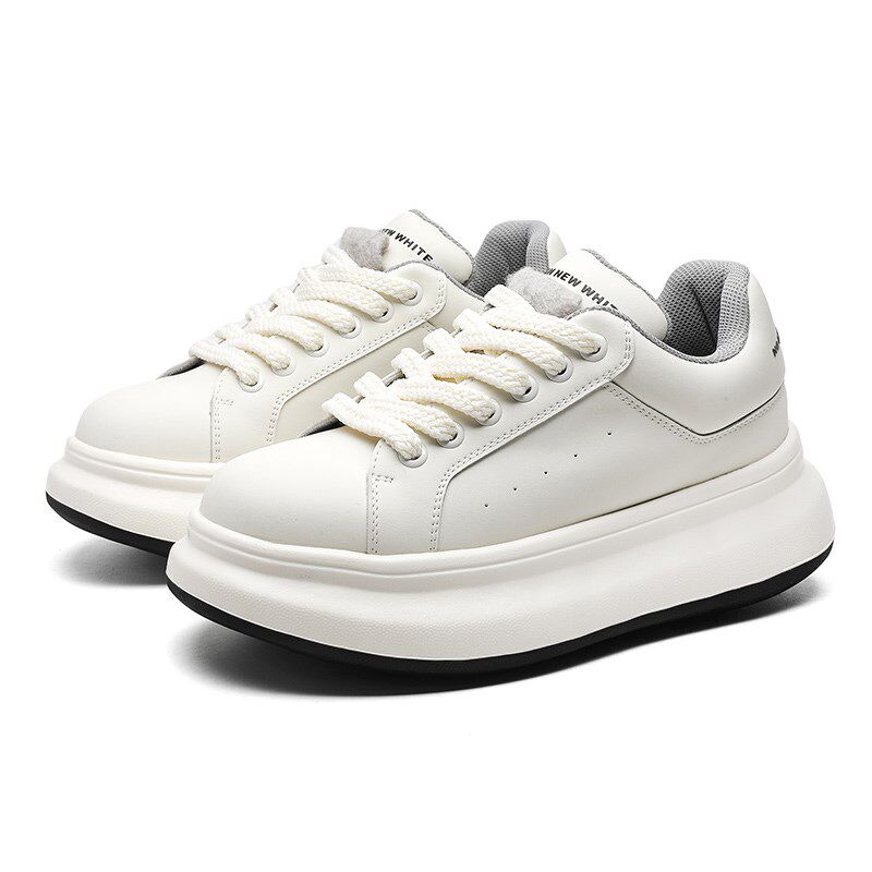 6CM厚底增高小白鞋男女休闲鞋子2025春季新款百搭松糕鞋情侣板鞋