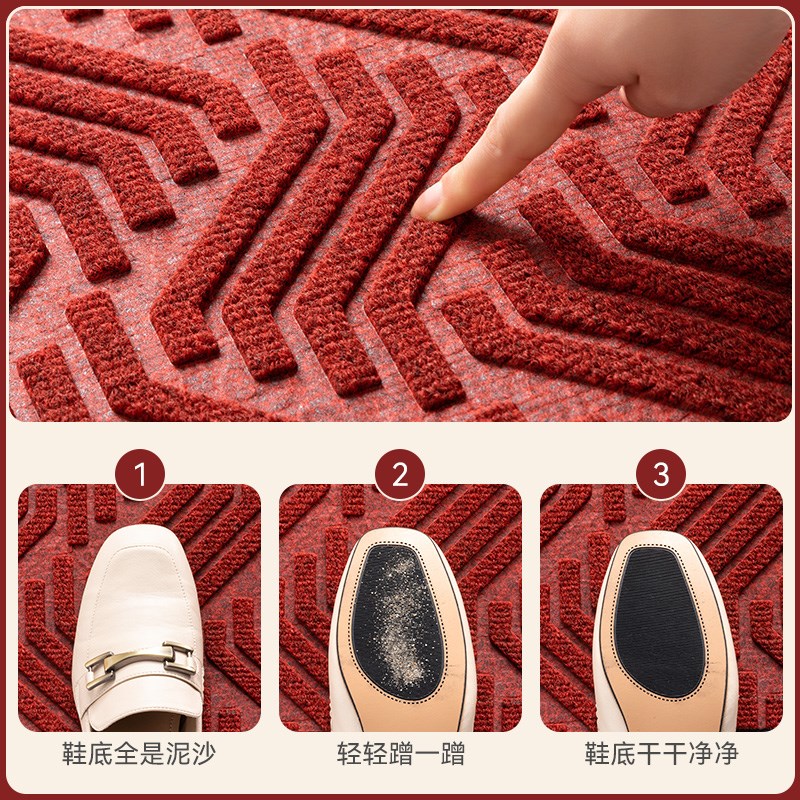 高级别墅加厚入户门地垫家用大门口垫子室外进门地毯门垫防滑脚垫