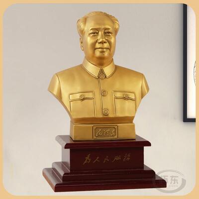 伟人像铜像客厅玄关装饰半身黄铜雕塑 像办公室大厅前台摆件