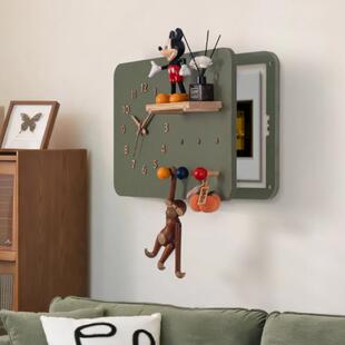 木工小舅 时钟电表箱遮挡洞洞板装饰画 画 强电箱盖板挂衣钩装饰