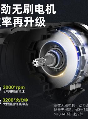 威克士WU289无刷锂电冲击扳手大扭力风炮充电扳手原装电池充电器