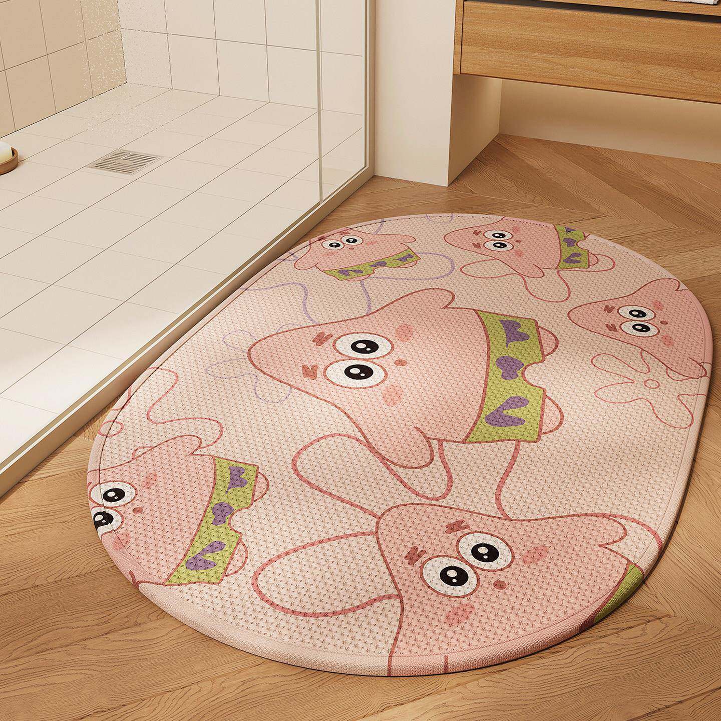 浴室防滑垫厕所门口速干吸水擦脚地毯耐磨耐脏免洗卡通卫生间地垫