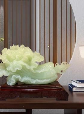 财聚来百白菜摆WAT件中乔式家居客厅电视柜玄招财装饰品迁开关业