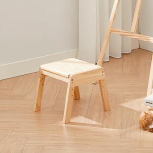 gen儿童学习椅可升降调节实木成长椅中小学生办公椅座椅靠背