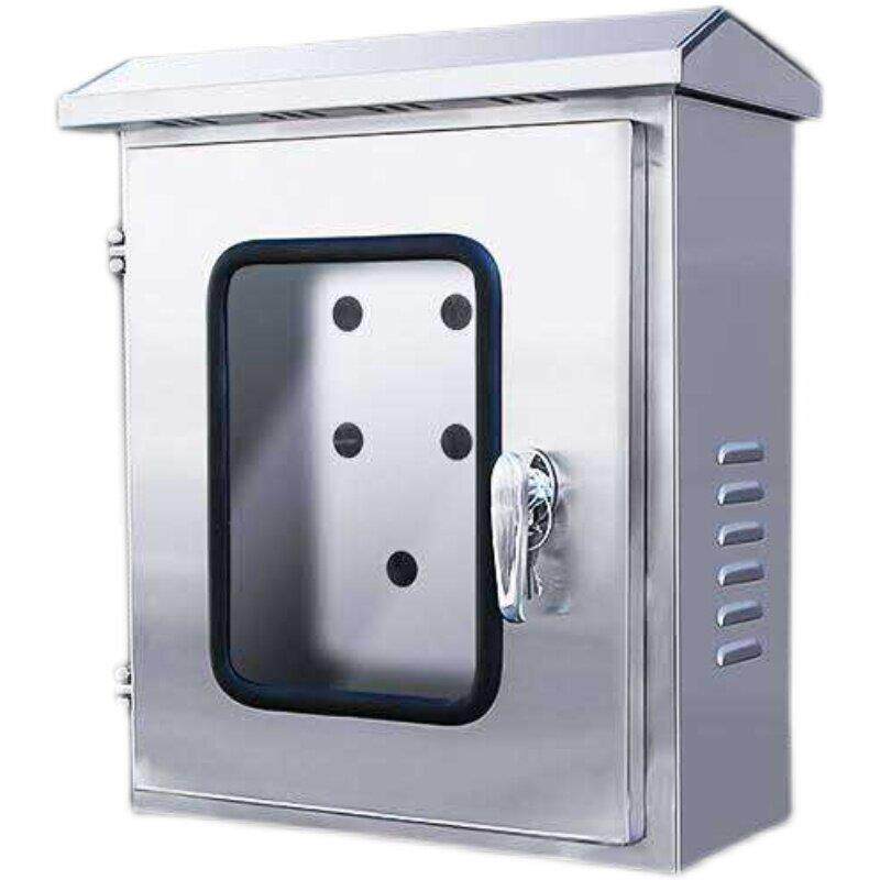 304室外户外不锈钢双层门配电箱防雨防水箱按钮监控仪表箱订做