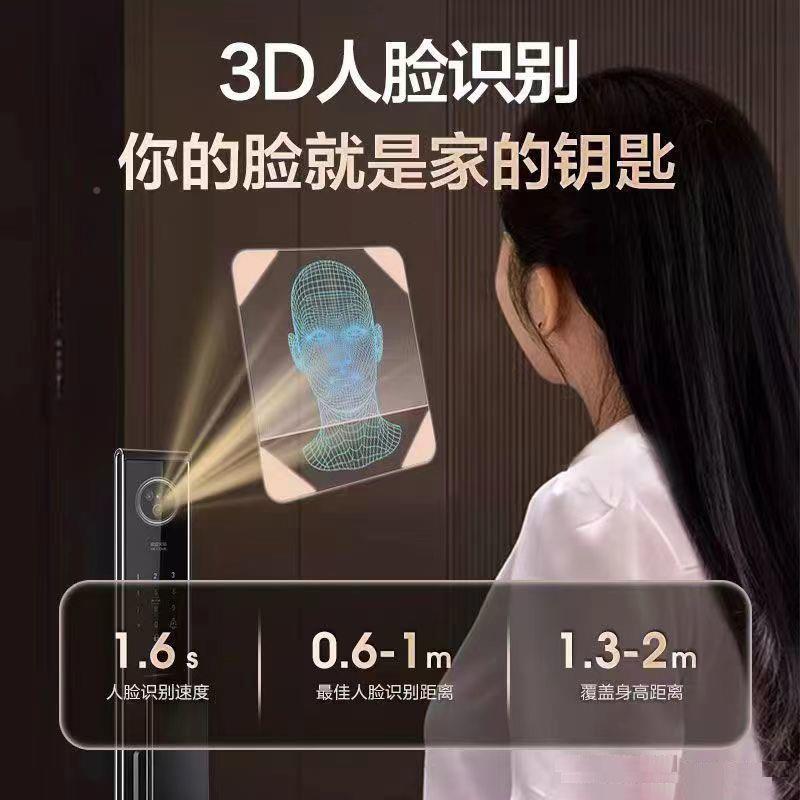 CNC精雕23人可视对讲脸锁家号用指纹密码刷卡钥匙远程D智能锁