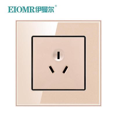 16A大功率热水器空调用国标三孔墙壁电源插座16安3孔面板暗装86型