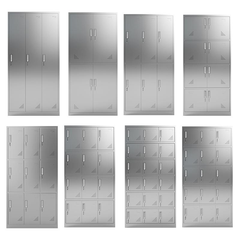 304不锈钢更衣柜员工储物柜无尘净化车间防锈柜用宿舍浴室六门