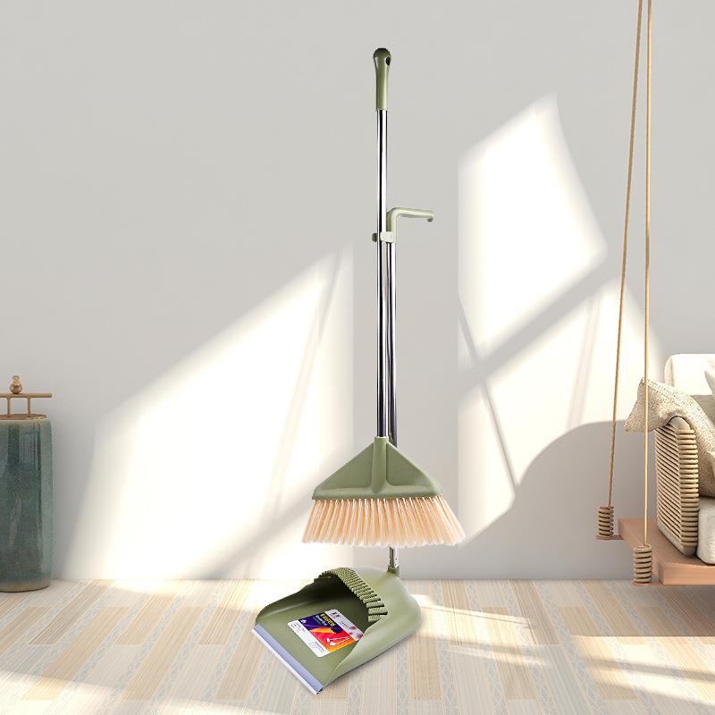 新跃软毛扫把套装 家用清洁簸箕套装 美观耐用不锈钢长柄笤帚