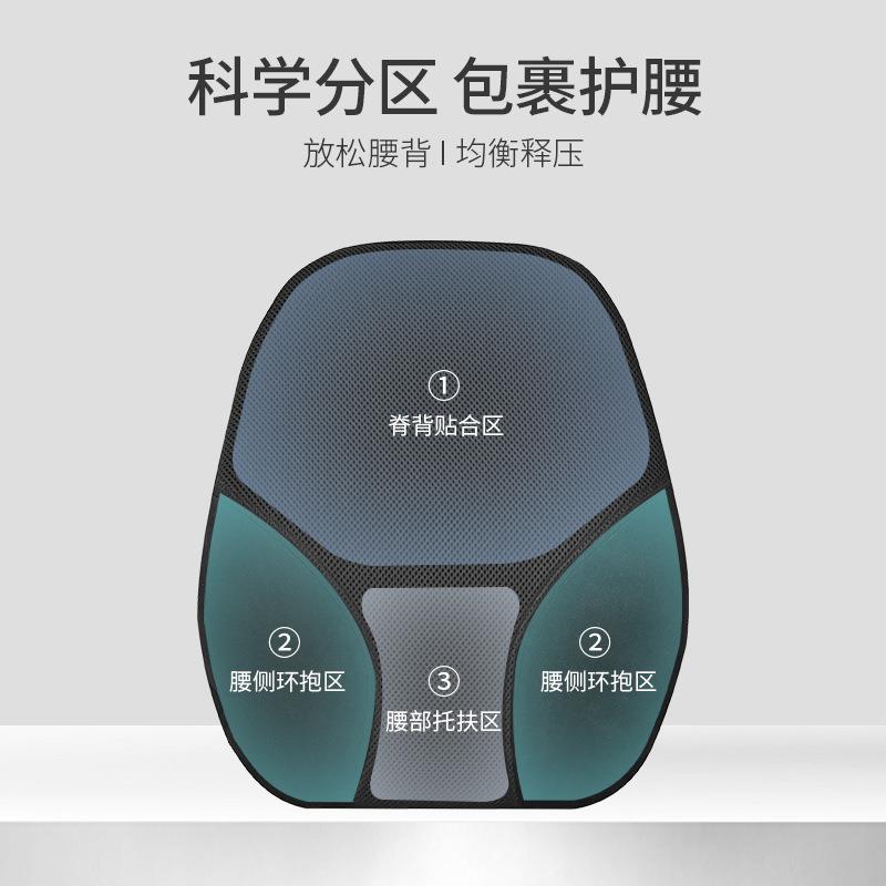 靠垫办公室座椅靠枕四季久坐记忆棉护腰靠背孕妇透气腰垫汽车腰靠