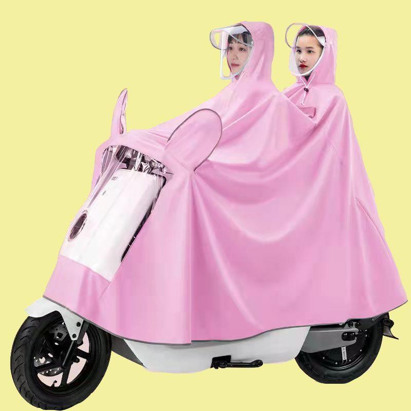 双人雨衣电动车摩托车专用雨披成人男女单人加大加厚骑行雨衣