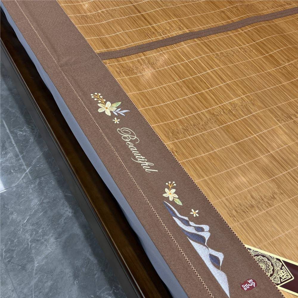 高端家用夏天凉席竹席1.8m单双人学生宿舍双面可折叠直筒竹凉席子