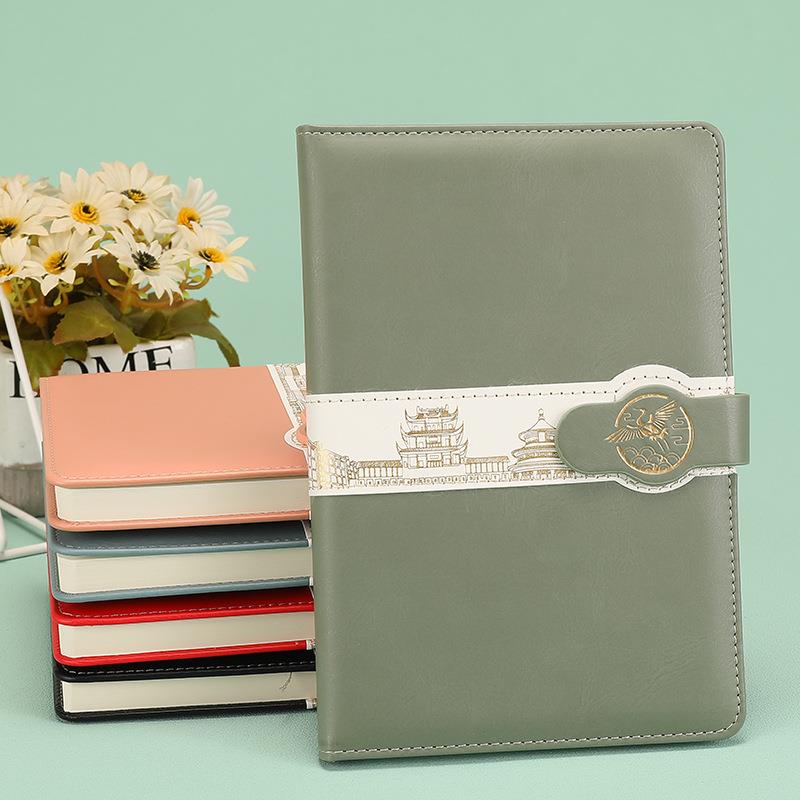 国潮商务高颜值定 制笔记本手账记事日记计划本礼盒文具套装