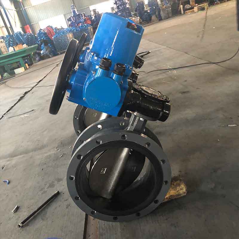 智能一体化电动铸钢法兰蝶阀  阀门软密封厂家天津D941X-16C/10C