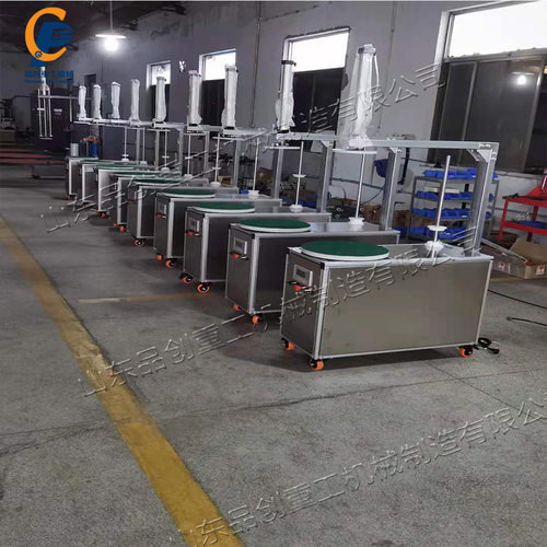 小型带压顶托盘缠绕机 纸箱裹包设备 胶带泡沫箱缠绕打包工具
