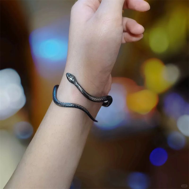 纯手工做旧小黑蛇手镯小