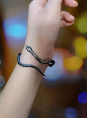纯手工做旧小黑蛇手镯小
