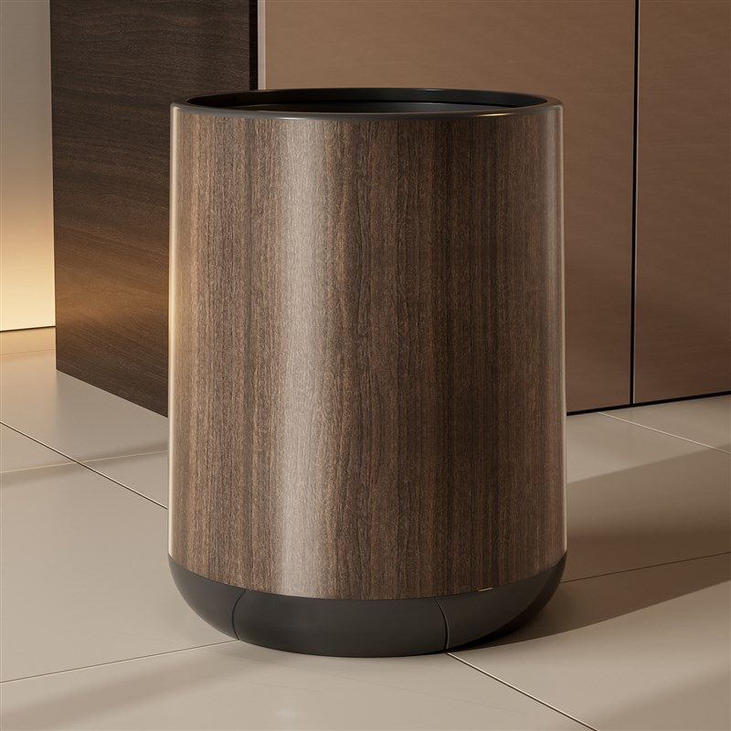 垃圾桶家a用2025新款中古风木纹垃圾桶高颜值客厅卧室茶室高档纸,家庭/个人清洁工具,垃圾桶,淘宝优惠券,粉丝福利购,淘宝优惠卷