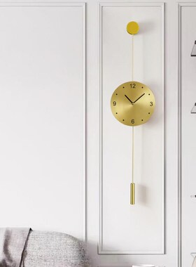 创意格栅装饰挂墙钟表挂钟客厅2024F新款时钟静音家用现代简约钟