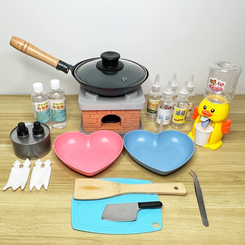 儿童迷你小厨房真煮全套厨具w真实版可做饭套装12岁一整套网红玩