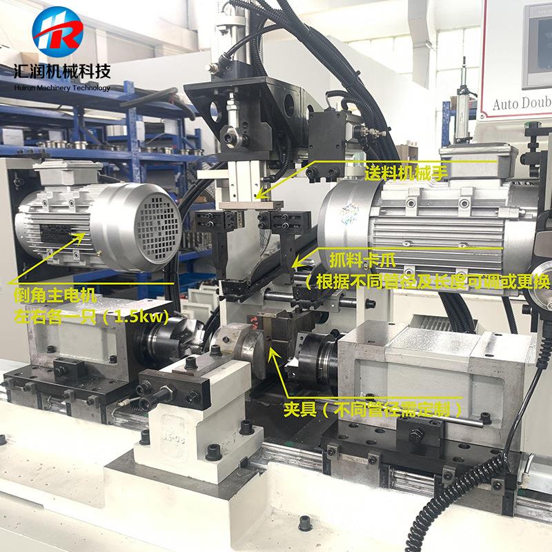 现货全自动伺服双头倒角机 钢管数控倒角机棒料不锈钢管倒角机