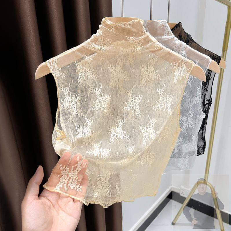 网纱假领子太低女百搭毛
