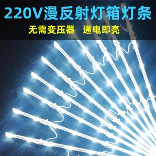 220V高压漫反射灯条软膜天花窗帘店广告招牌卡布灯箱专用led灯带