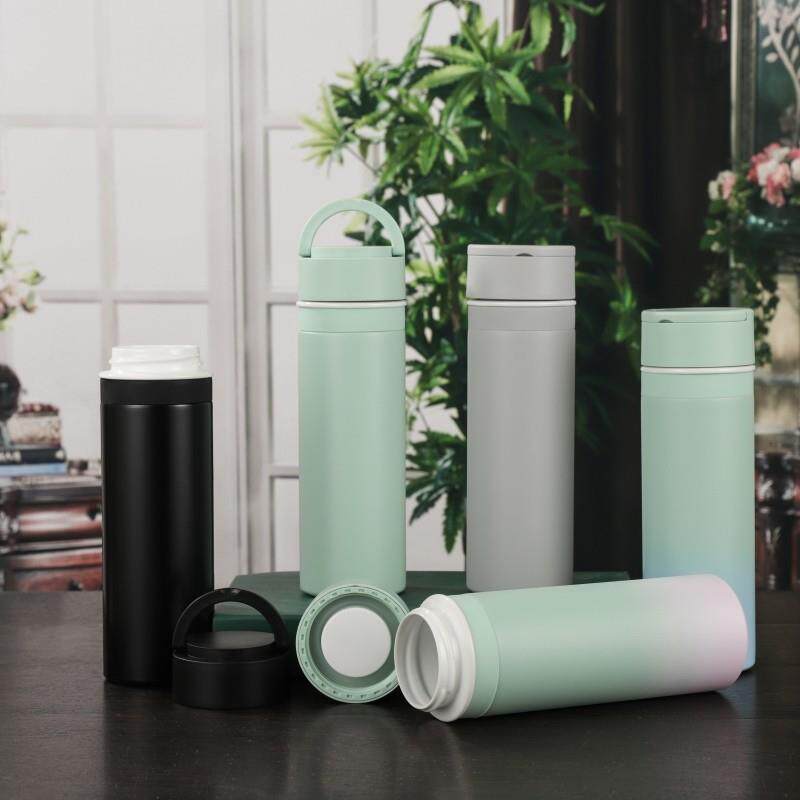 保温杯陶瓷内胆骨瓷大容量茶水分离一体泡茶可携式手提中药杯定制