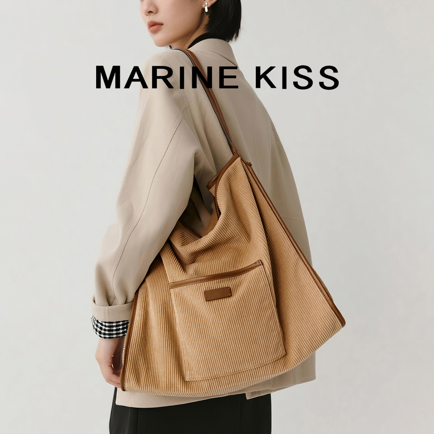 MARINEKISS秋季复古休闲托特包