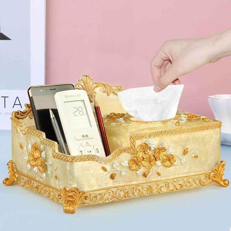 欧式纸巾盒高档家用多功能抽纸盒创意客厅茶几桌面遥控器收纳盒,收纳整理,纸巾盒,淘宝优惠券,粉丝福利购,淘宝优惠卷