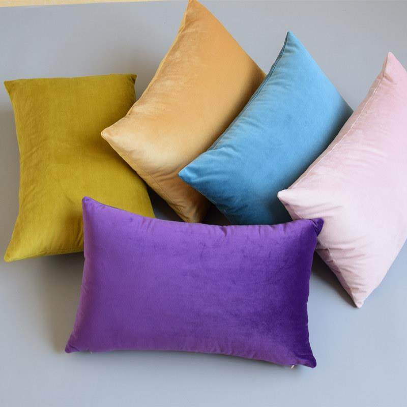 纯色绒布沙发靠垫抱枕靠枕办公室靠背长方形腰枕套不含芯尺寸订做,居家布艺,腰靠垫,淘宝优惠券,粉丝福利购,淘宝优惠卷