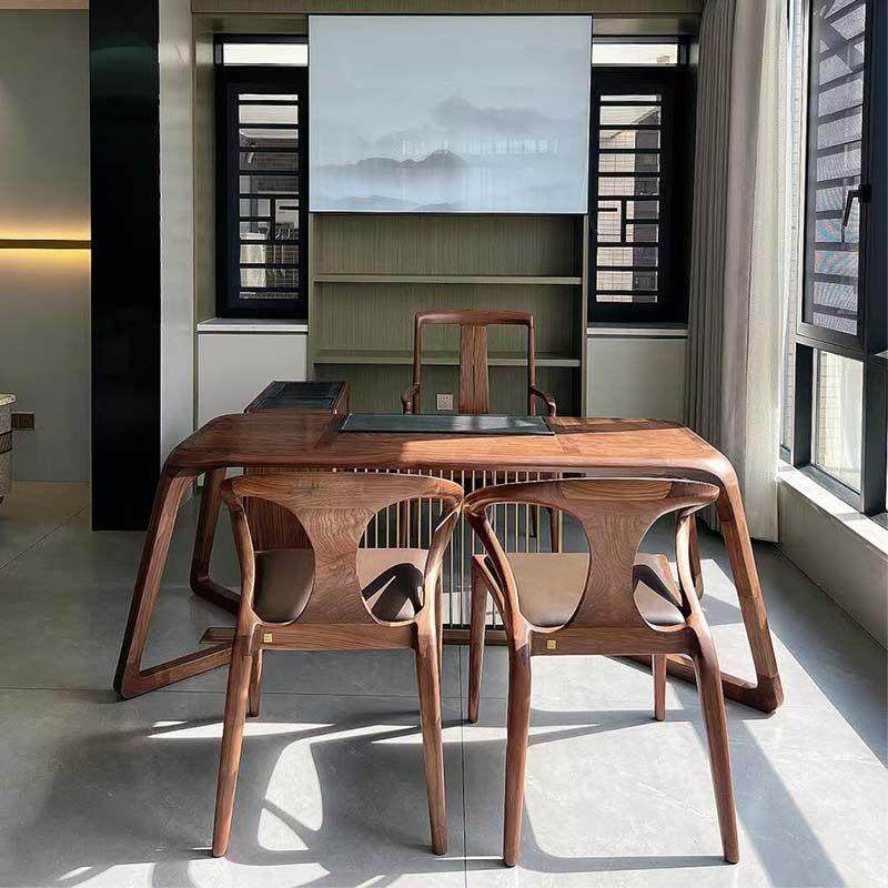 新中式北美黑胡桃木实木茶桌家用阳台禅意泡茶桌子客厅长方形茶台,住宅家具,家用茶台/茶桌,淘宝优惠券,粉丝福利购,淘宝优惠卷