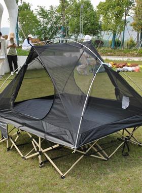 防离地行篷军床帐二合一轻量化内帐双人行军床帐虫篷户外SUG防蚊